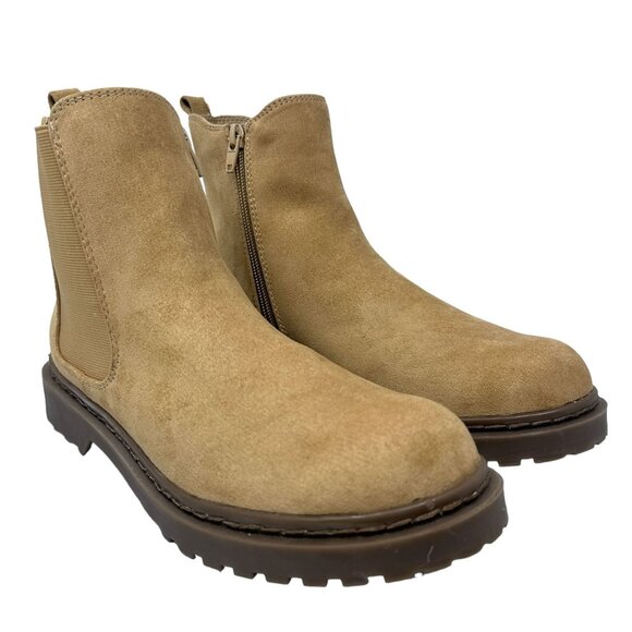 American Eagle Outfitters Shoes - American Eagle Outfitters Womens 9 Tan Faux Suede Chelsea Boot Side Zip Shoes